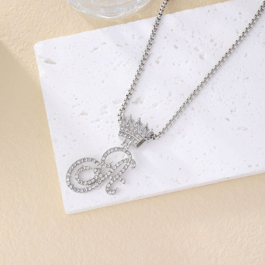 Silver-Plated Crown Rhinestone