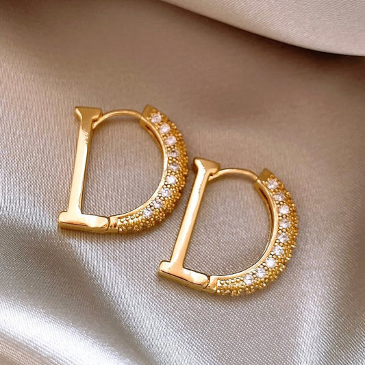 Letter D Earrings For Women