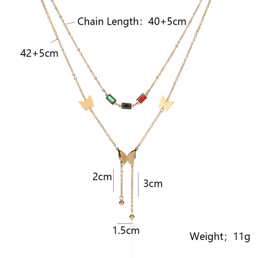 SISSLIA High Quality Unique Fashion Exquisite Workmanship Jewelry Butterfly Necklace For Women 2024 Trend Necklaces