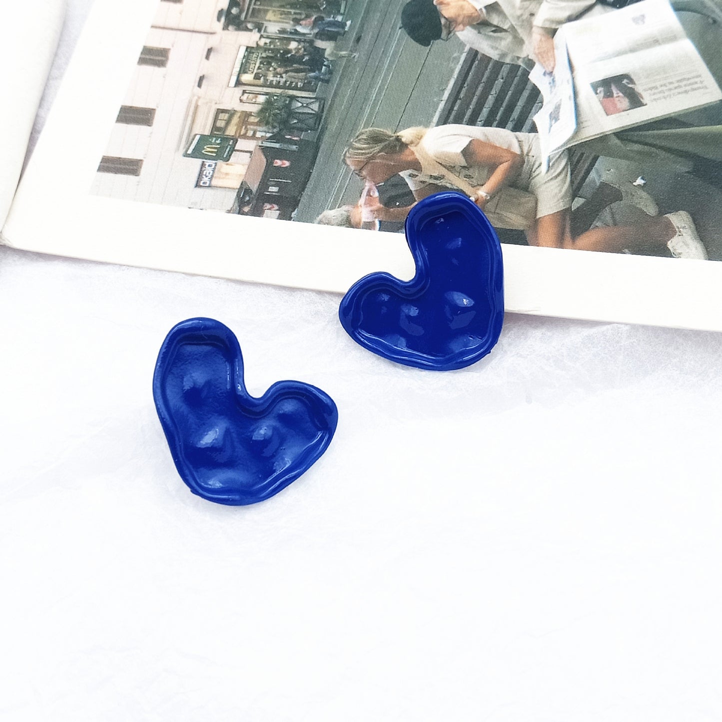 Sisslia Silver Needle Heart Cute Stud Earrings 2024 New Earrings Feminine Ear Clip for Women