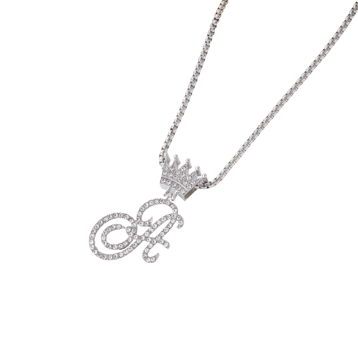 Silver-Plated Crown Rhinestone