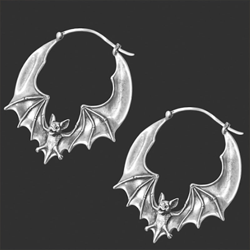 SIsslia European and American Fashion New Retro Batpunk Hip Hop Earrings