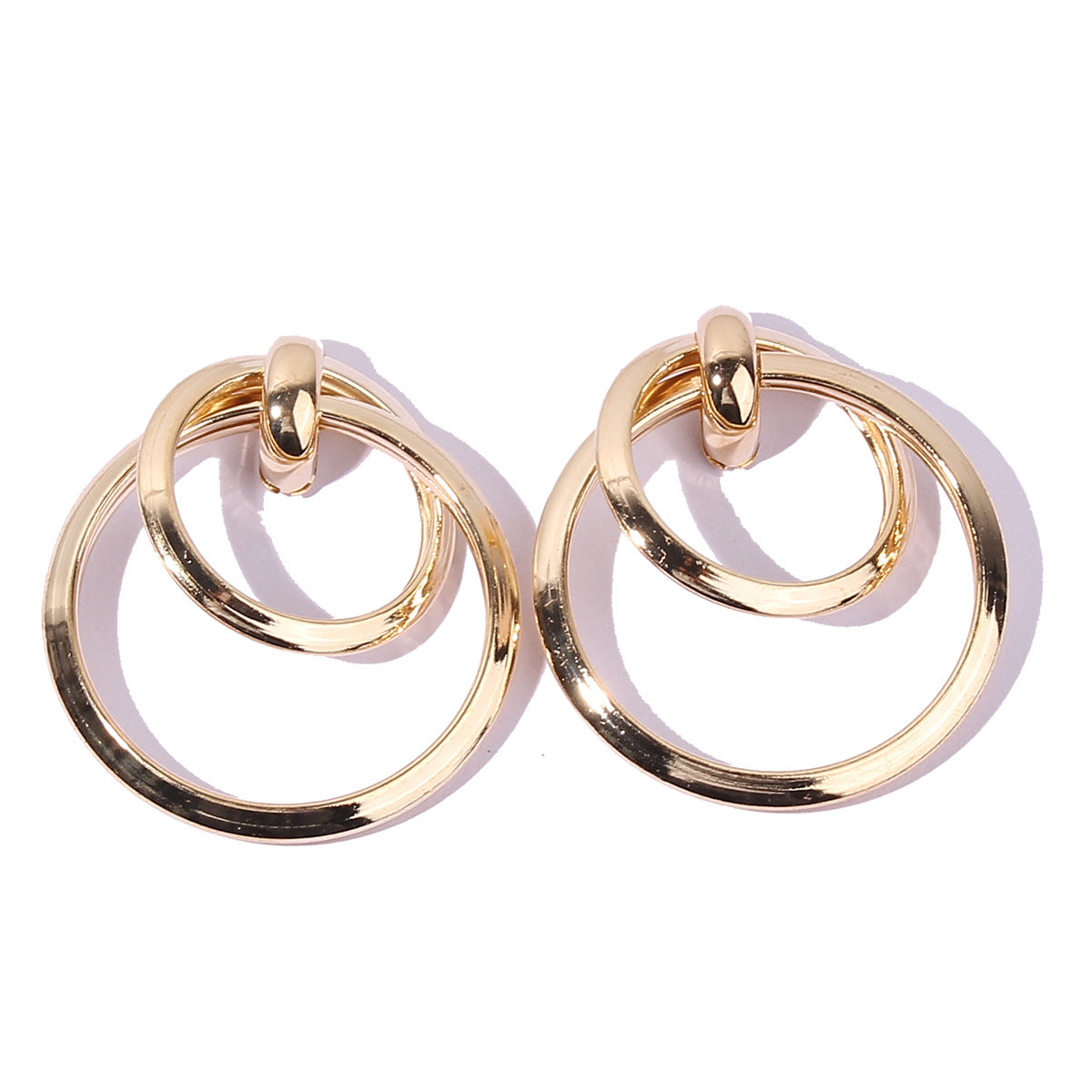 Geometric Double Circle Earrings
