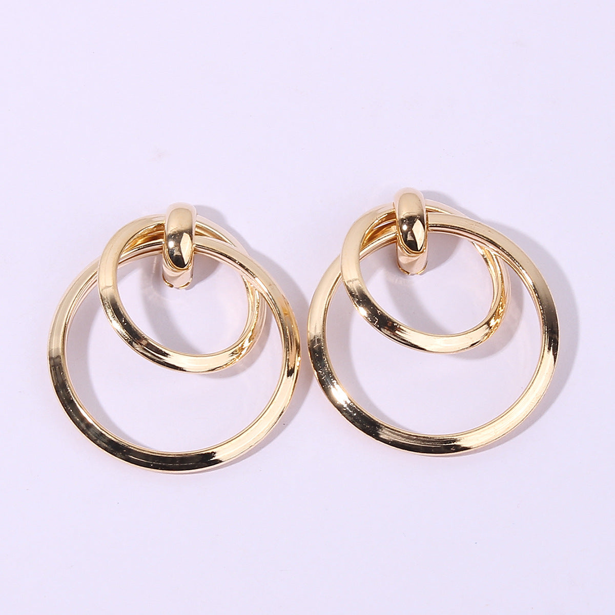 Geometric Double Circle Earrings