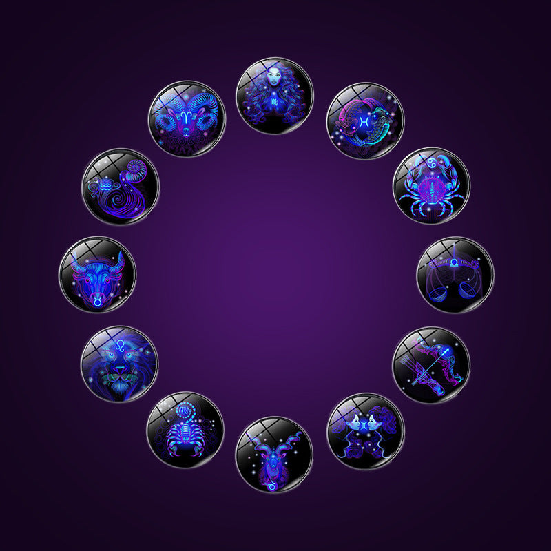 SISSLIA12 Constellation Luminous Bracelet men Leather Bracelet Charms Bracelets Aries Pisces Aquarius Leo Scorpio Libra jewelry