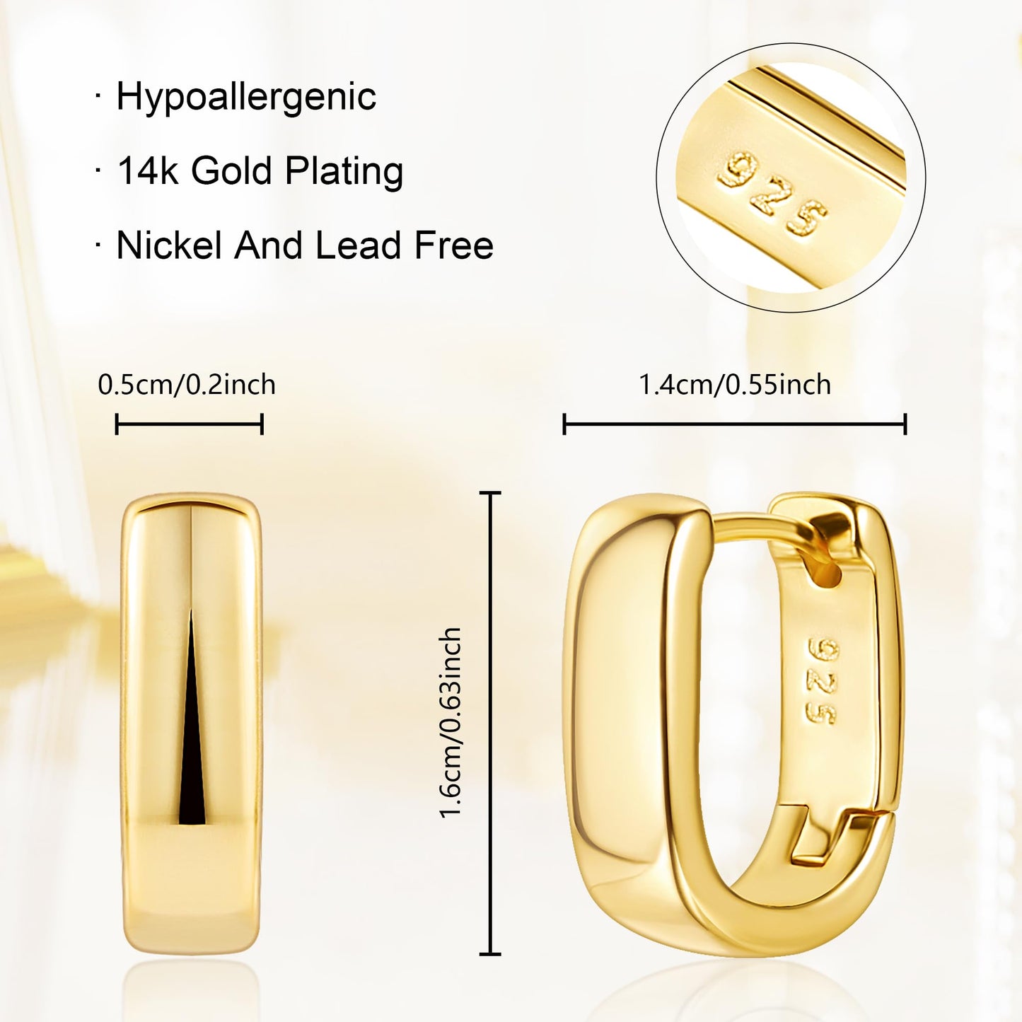 SISSLIA Luxury 925 Sterling Silver Fashion Smooth Surface Geometry Charm Hoop Earrings For Women Wedding Fine Jewelry