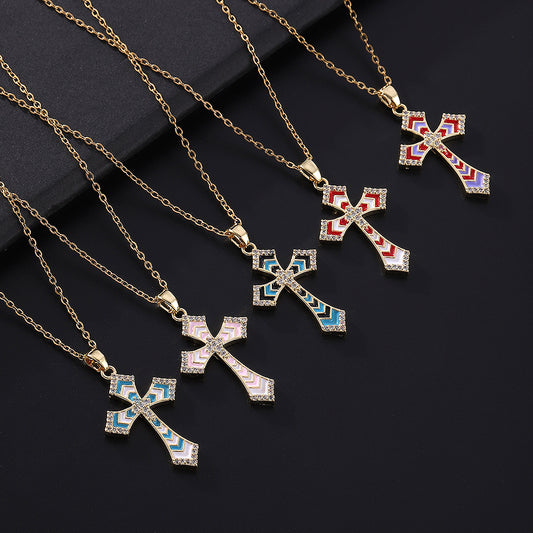 Brass Cross Necklace