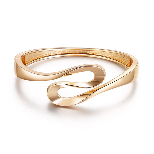 Sisslia Stainless Steel Twisted Bracelet Customization Twist Cuff Bracelet Silver And Gold Fashion Jewelry Bracelets & Bangles