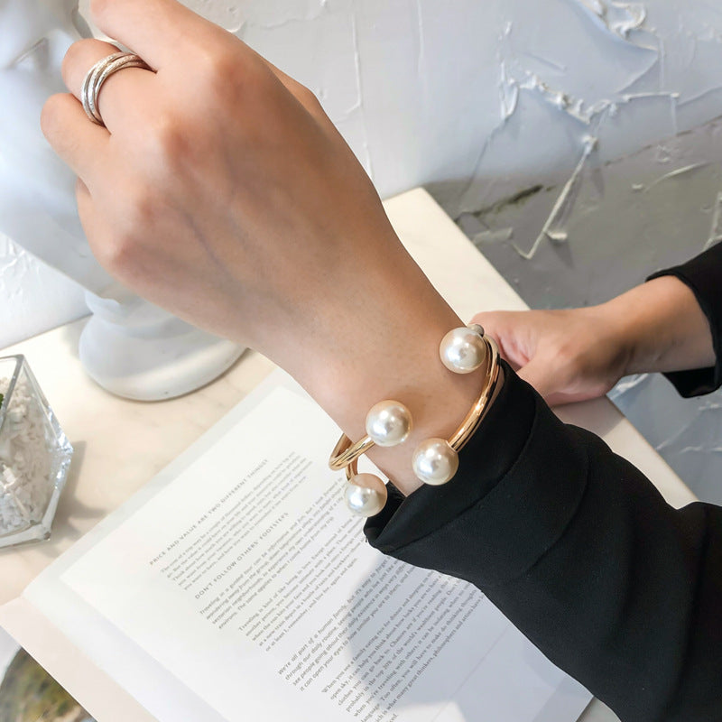 Bangle Irregular Pearl Bracelet