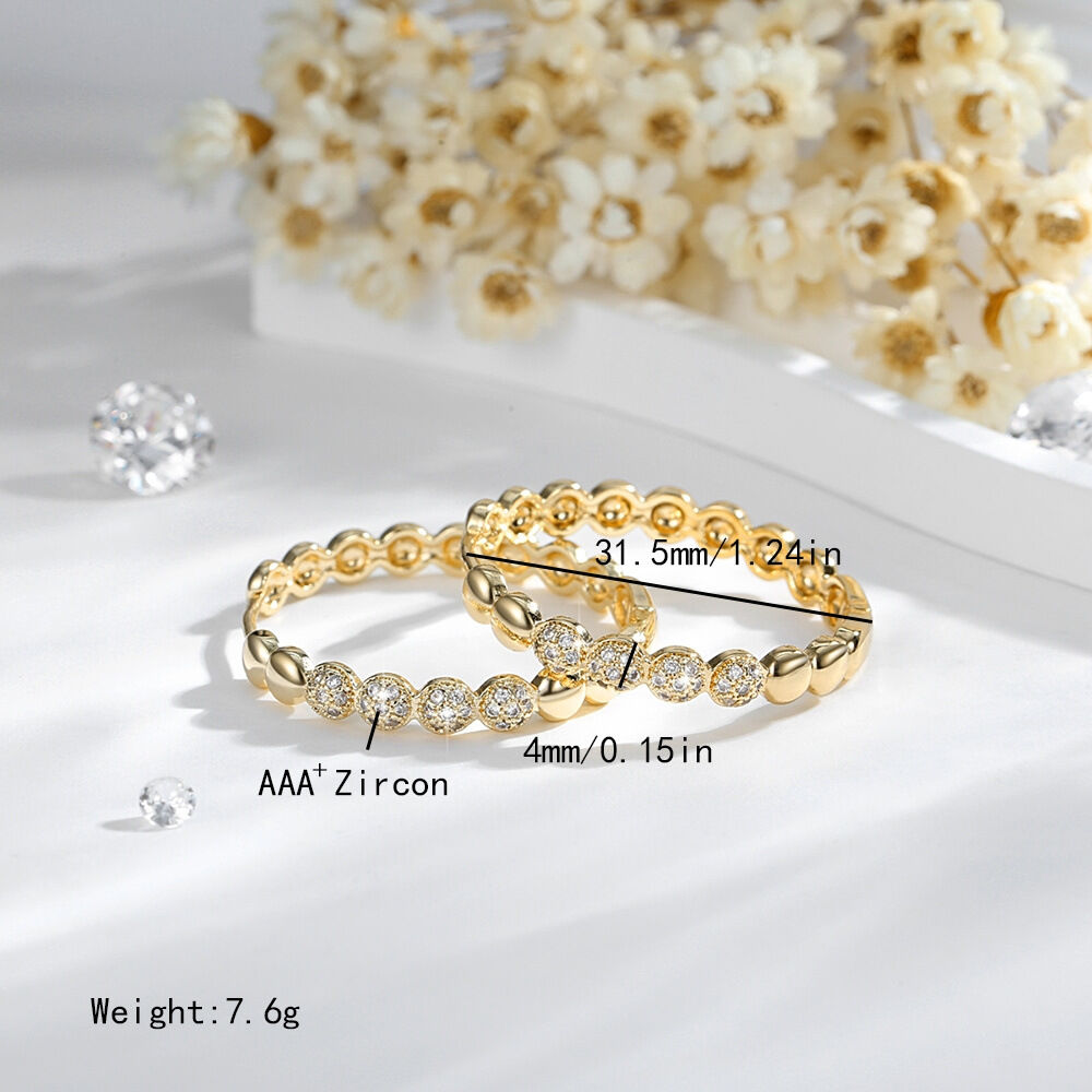 SISSLIA 14k Gold Plated Pave Zircon Copper Stainless Steel Earrings Hypoallergenic Waterproof Wholesale Jewelry