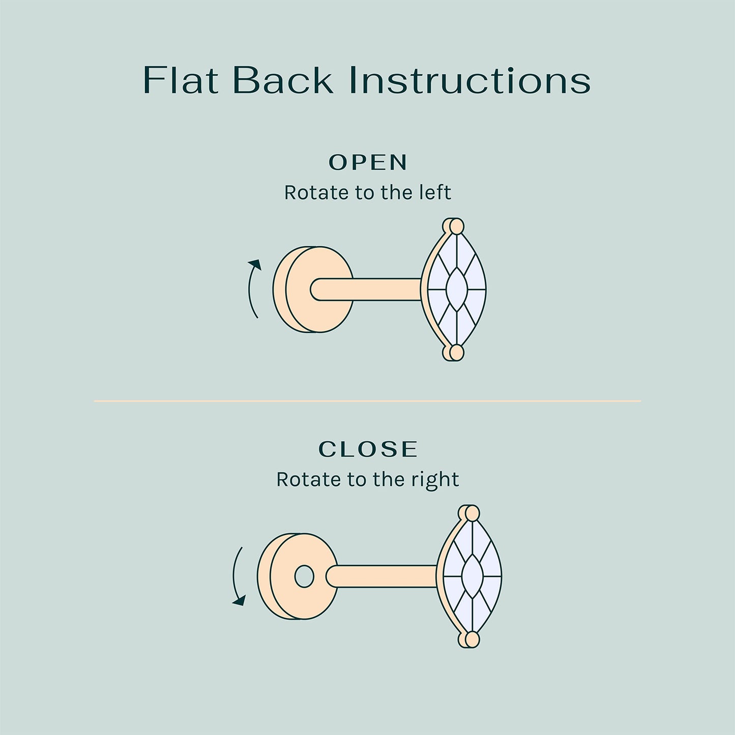 SISSLIA 14K Gold Plated Solid 925 Sterling Silver Post Cubic Zirconia Stud Flat Back Earrings For Women Cartilage Earring