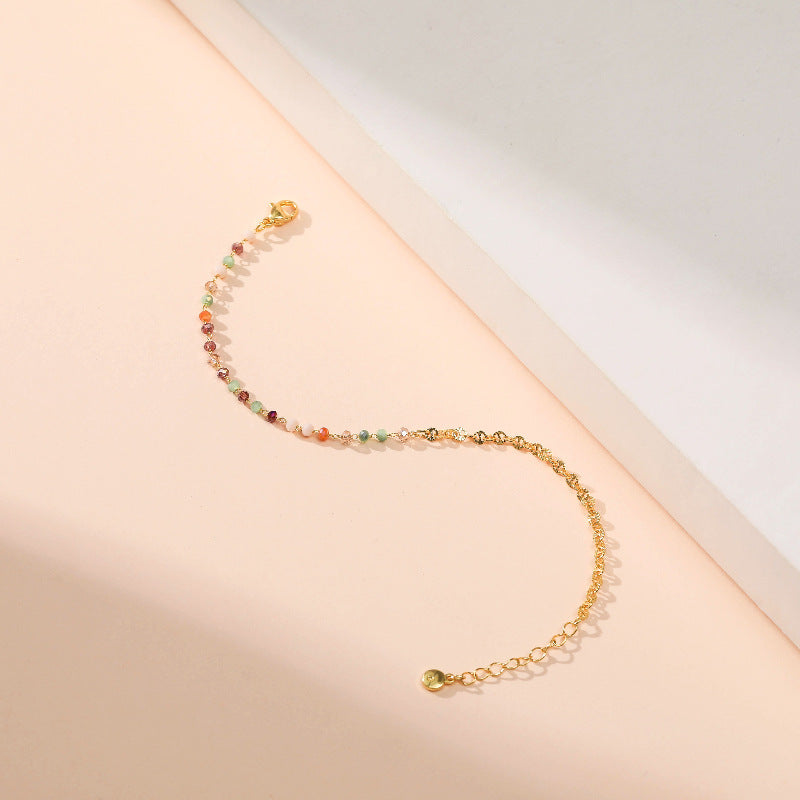 Sisslia New Style Delicate Small Cuff Chain Jewelry Brass 18K Gold Elegance Charm Luxury Zircon Crystal Bracelet For Women