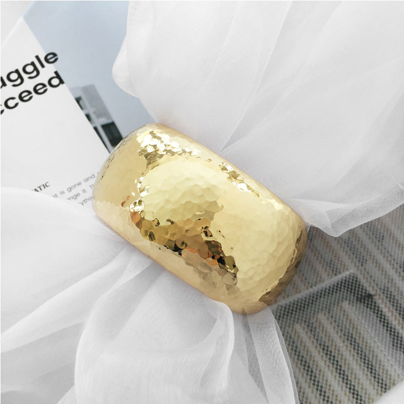 Sisslia Wholesale Women Fashion Alloy Bangle Europe and America Exaggerated Wide Bangle For Women