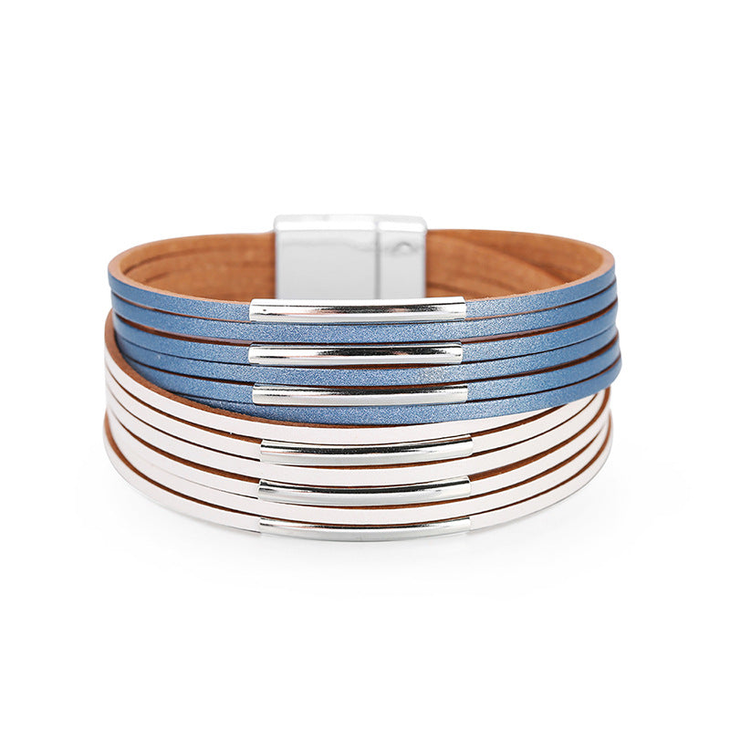 Multi Layer Leather Bangle