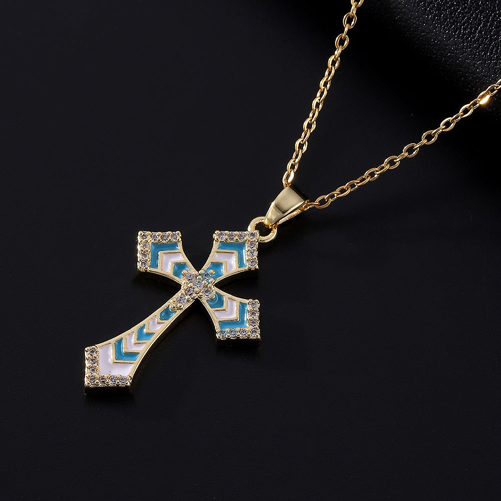 Brass Cross Necklace