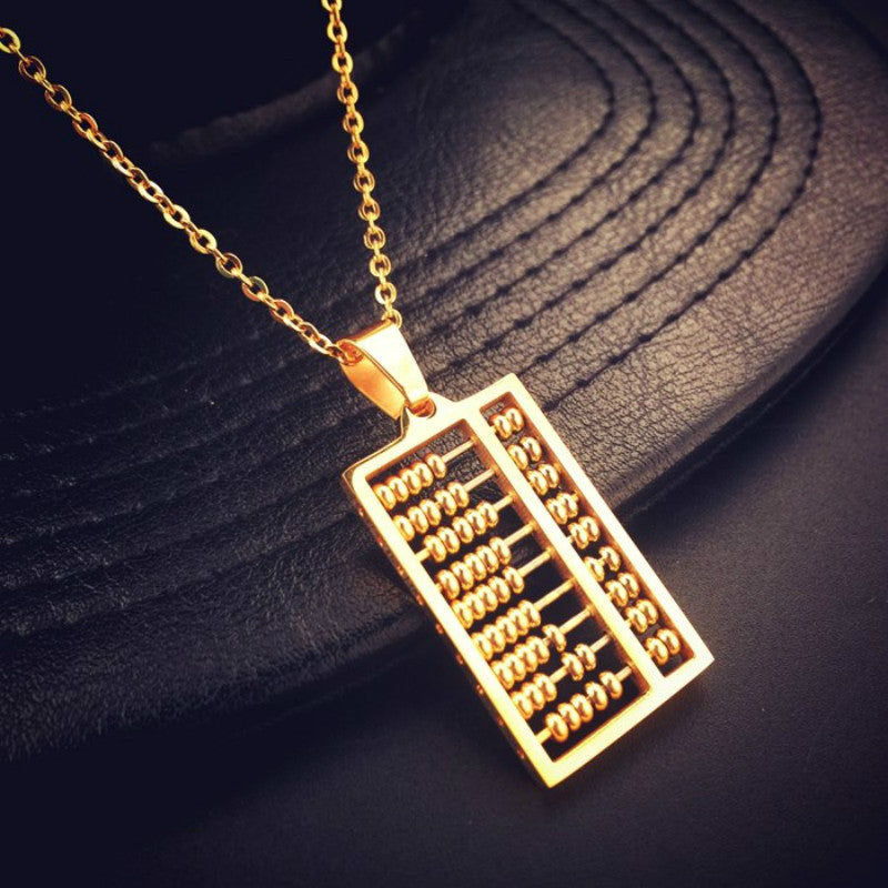 SISSLIA Women Necklace Abacus Flexible Metal Beads Necklace Stainless Steel Gold Stainless Steel Necklace For Women Men
