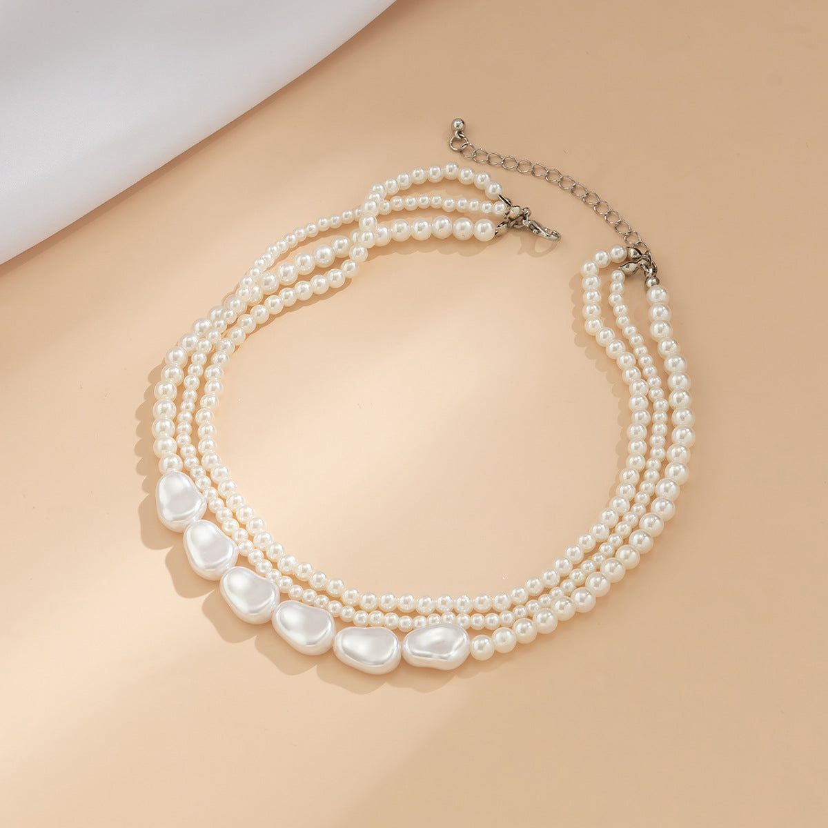Sisslia Multi-layer Fine Jewelry Necklaces Gold Plated Alloy Pearl Necklace Personality Bohemian Fine Jewelry Necklaces