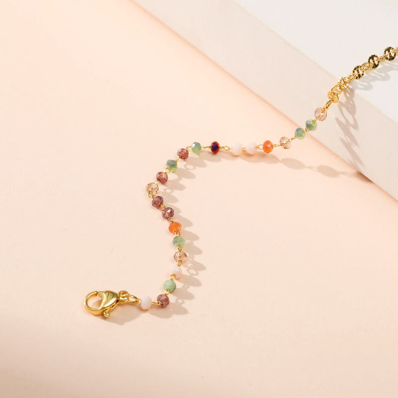 Sisslia New Style Delicate Small Cuff Chain Jewelry Brass 18K Gold Elegance Charm Luxury Zircon Crystal Bracelet For Women