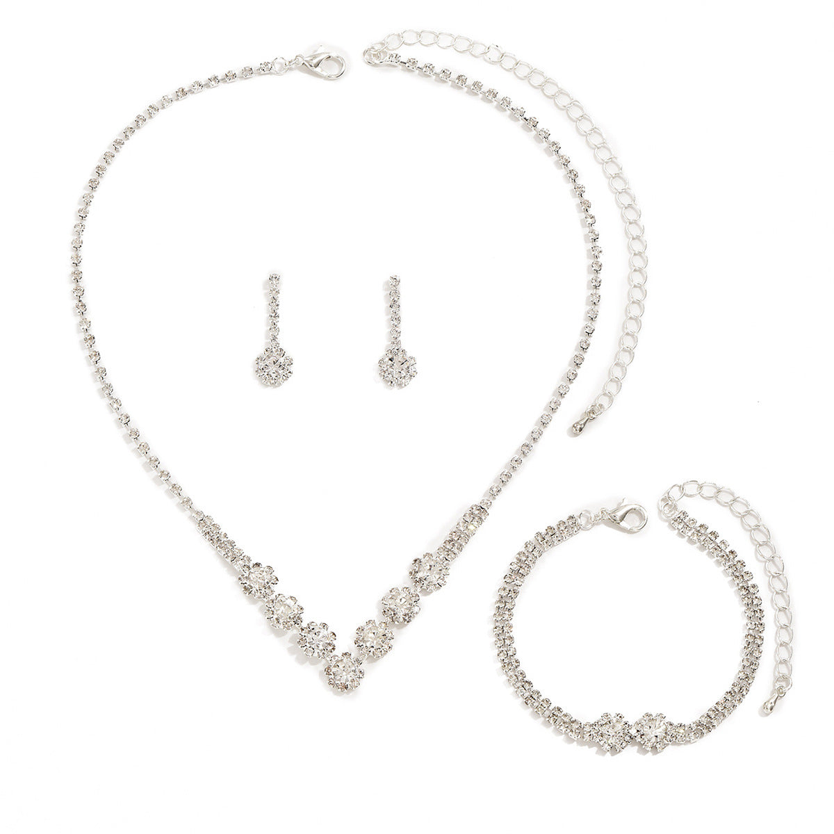 SISSLIA Wholesale Bridal Necklace And Earrings Set Wedding Jewelry Sets For Brides Necklaces For Women