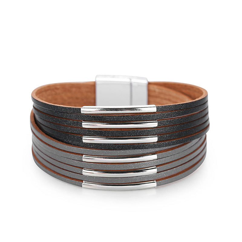 Multi Layer Leather Bangle