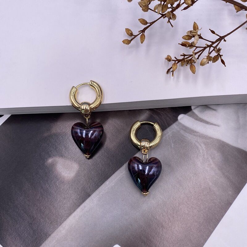 SISSLIA Affordable Luxury Fashion 14K gold plated Heart Earrings Stainless Steel Earrings Fine Jewelry Earrings For Jewelry