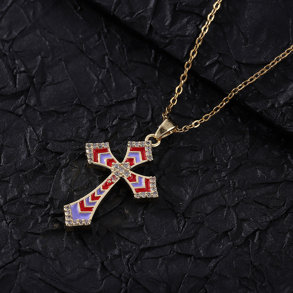 Brass Cross Necklace