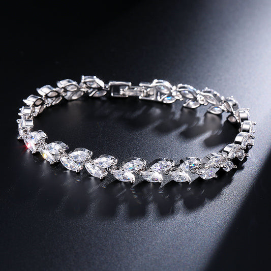 SISSLIA Round Zirconia Crystal Tennis Bracelets for Women New Fashion Hip Hop Style Dazzling Link Chain Jewelry BP061