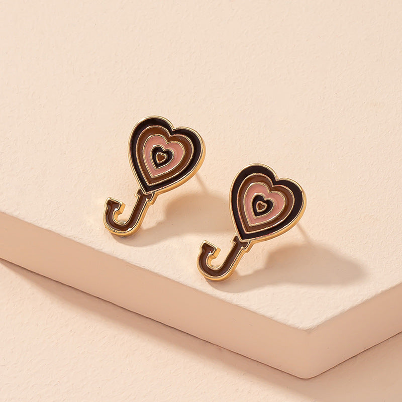 Cute Heart Letter Stud Earrings