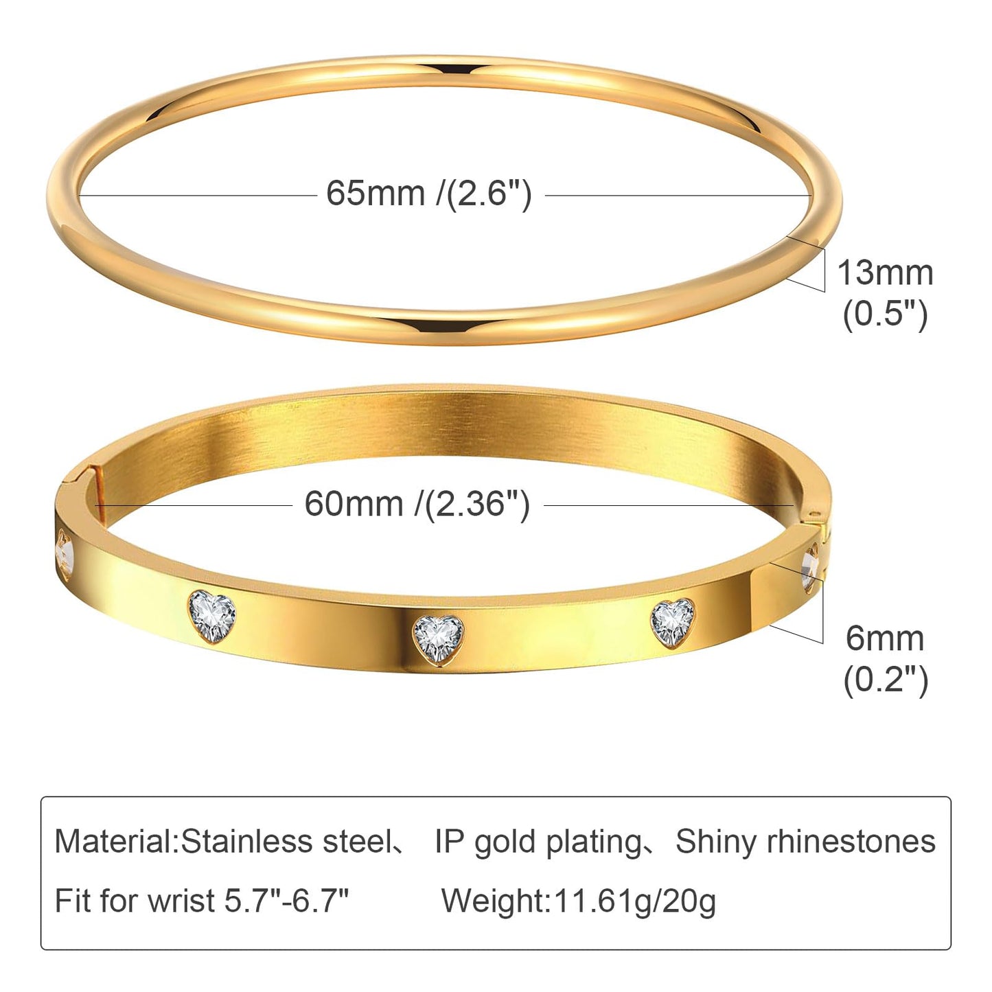 SISSLIA Gold Color Bracelets for Women Tennis Bracelet Man Couple Matching Bangles Luxury Fashion Jewelry Accessory