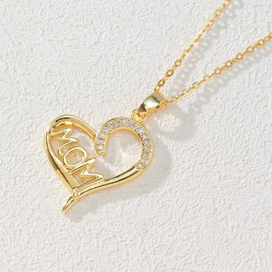 Fashion Mom Letter Love Necklace Mother's Day Gift Necklace Charms Pendant Necklace The Best Gift For Mother