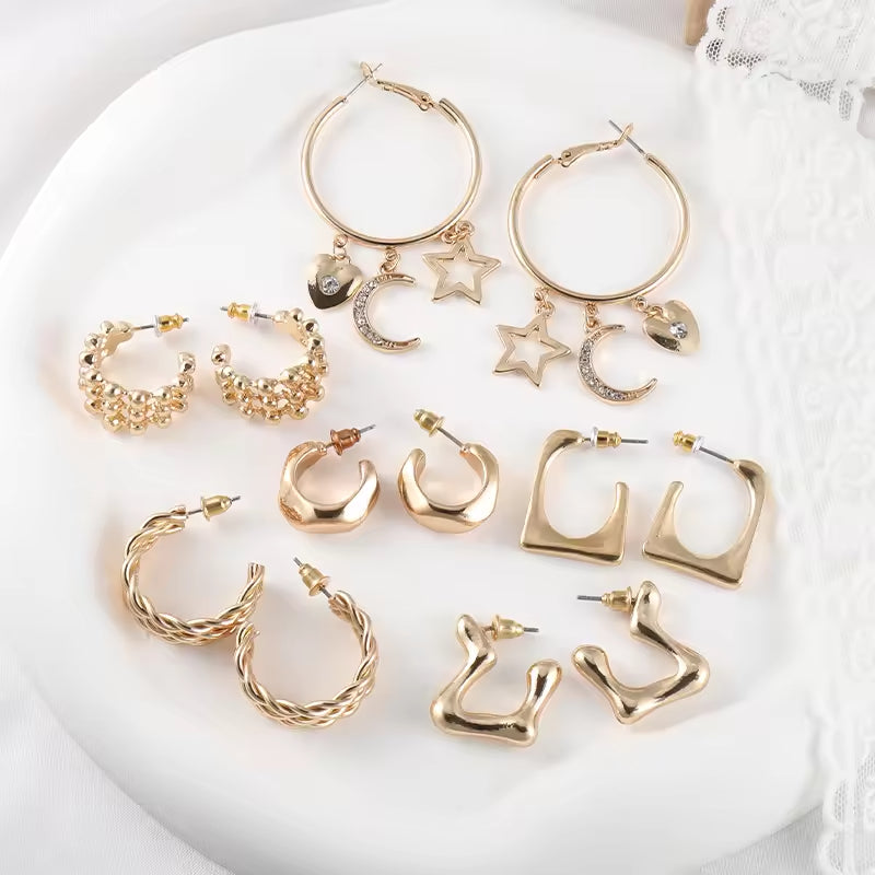 18k Gold Plated Stainless Steel Earrings No Easy Fade Allergy Free Ears Jewelry Accessories Hoop Earrings