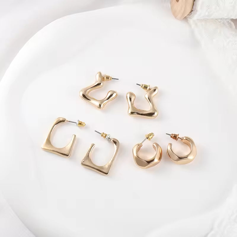 18k Gold Plated Stainless Steel Earrings No Easy Fade Allergy Free Ears Jewelry Accessories Hoop Earrings