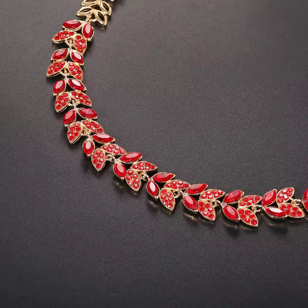 Necklace And Earrings Set For Women 18k Gold Dubai Jewelry Sets Accessory Fashion
