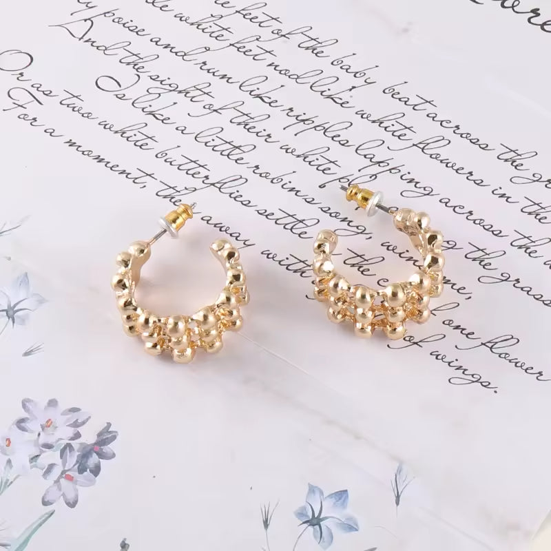 18k Gold Plated Stainless Steel Earrings No Easy Fade Allergy Free Ears Jewelry Accessories Hoop Earrings