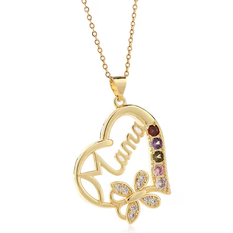 Non Tarnish Nickel-Free Jewelry Mother's Day Best Wish Mom Gift Gold Plated Brass Mama Letter Necklace for Mom