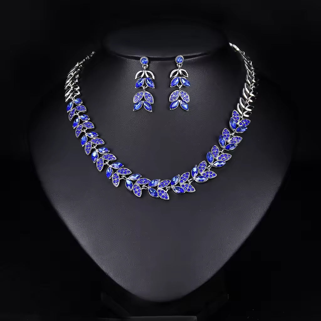 Necklace And Earrings Set For Women 18k Gold Dubai Jewelry Sets Accessory Fashion