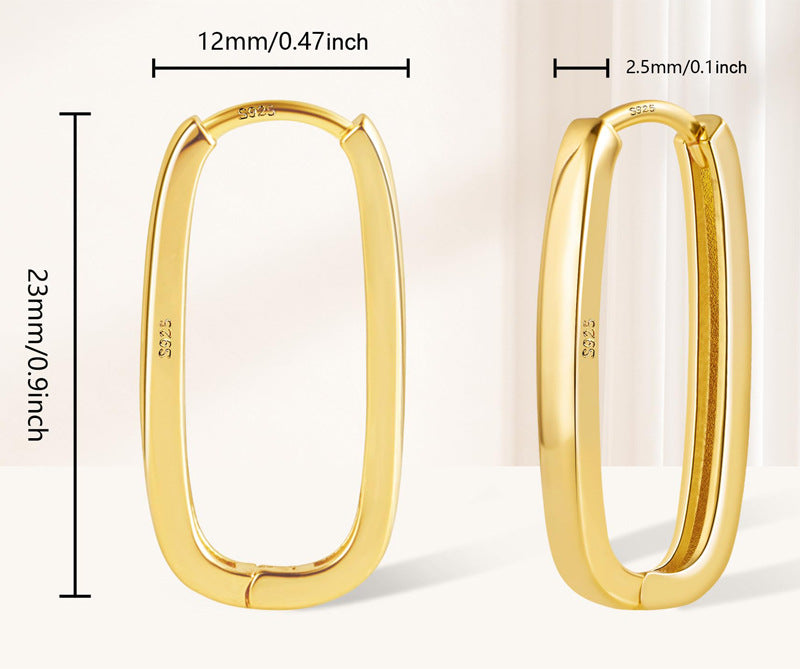 SISSLIA Gold Silver Filled Drop Hoop Earrings For Women Piercing Dangle Stud Earrings Set Fashion Party Jewelry Wholesale