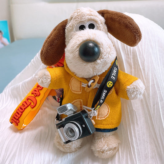 SISSLIA Original Wallace Plush Gromit Toy Wallace Dog Bag Key Chain Anime Gromit Puppy Stuffed Doll Xmas Gift Can Change Clothes