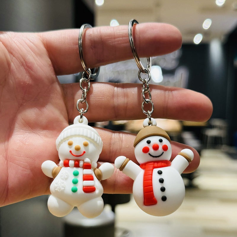 SISSLIA Santa Claus Cartoon Keychain Cartoon Characters Free Shipping Creative Gifts Action Figure Car Key Chain Jewelry Christmas