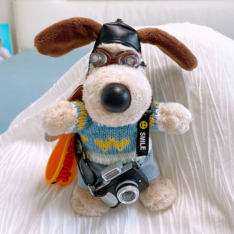 SISSLIA Original Wallace Plush Gromit Toy Wallace Dog Bag Key Chain Anime Gromit Puppy Stuffed Doll Xmas Gift Can Change Clothes
