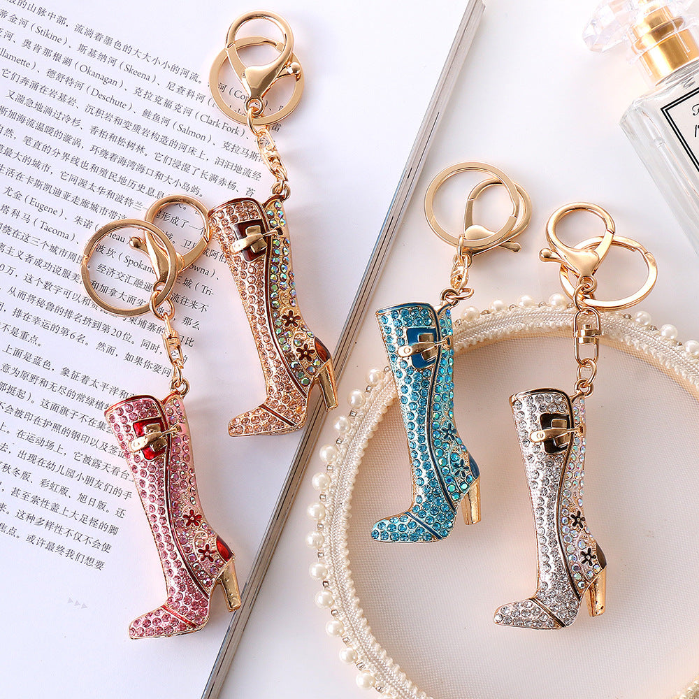 SISSLIA New Internet Red Shoes Pendant European And American Popular Boots Metal Key Chain Custom Cute Creative Accessory