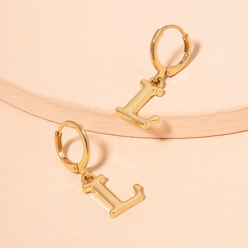 Letter Dangling Earring
