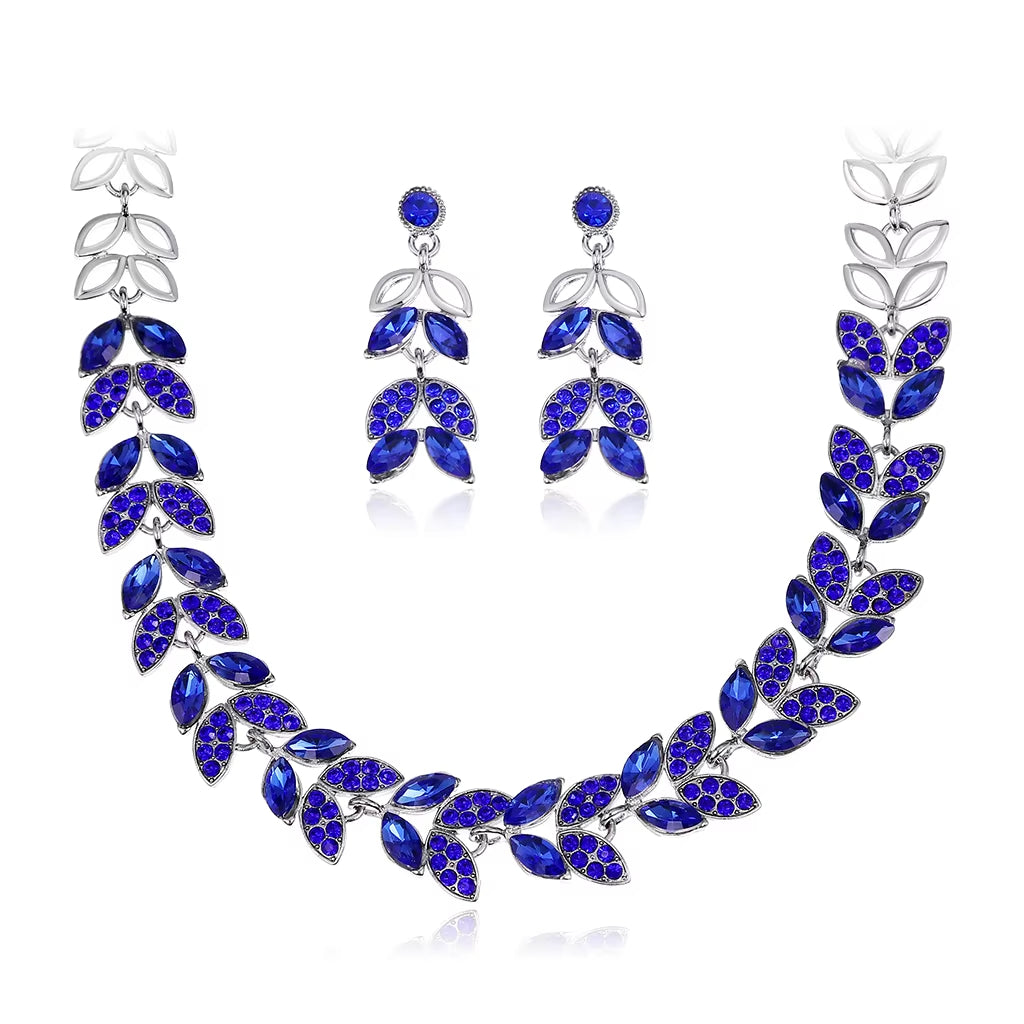 Necklace And Earrings Set For Women 18k Gold Dubai Jewelry Sets Accessory Fashion