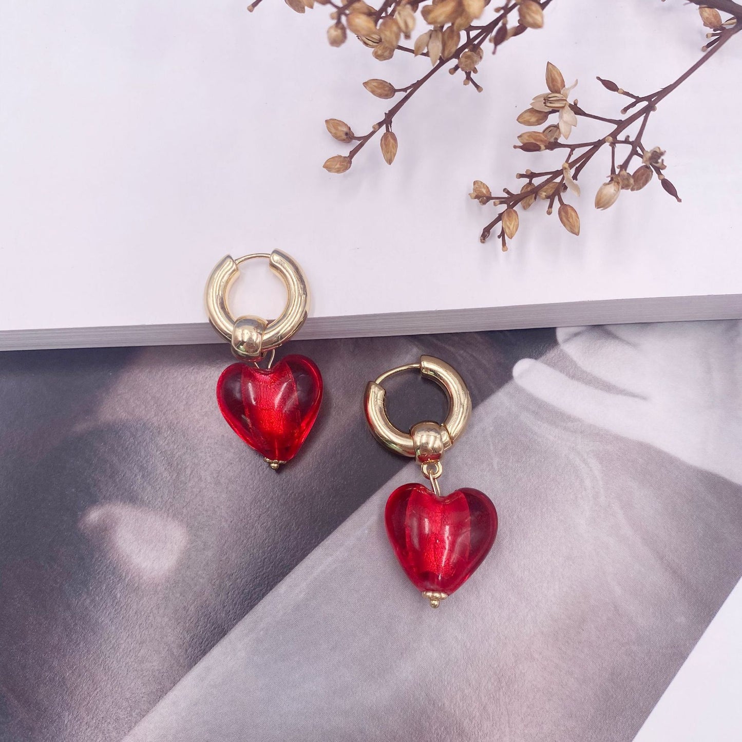 SISSLIA Affordable Luxury Fashion 14K gold plated Heart Earrings Stainless Steel Earrings Fine Jewelry Earrings For Jewelry