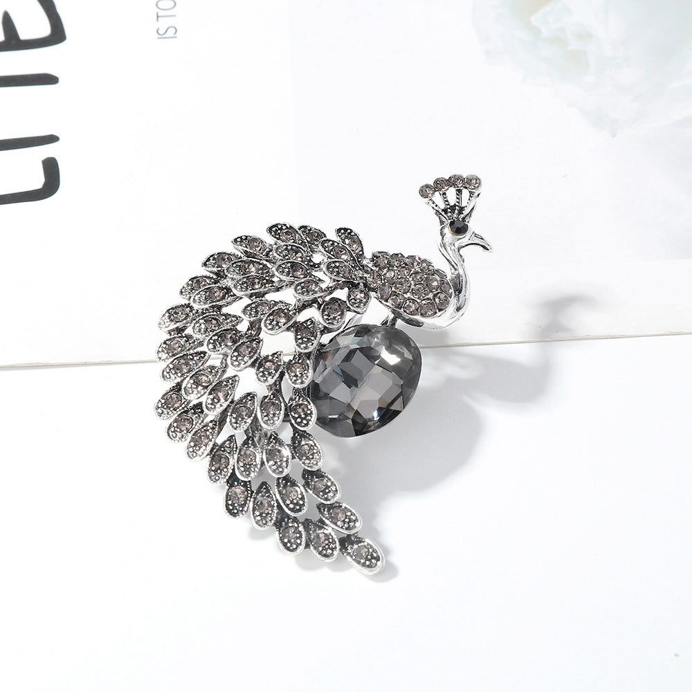 Flash Peacock Brooch
