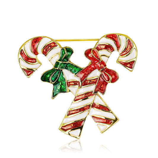 Christmas Rhinestone Brooches