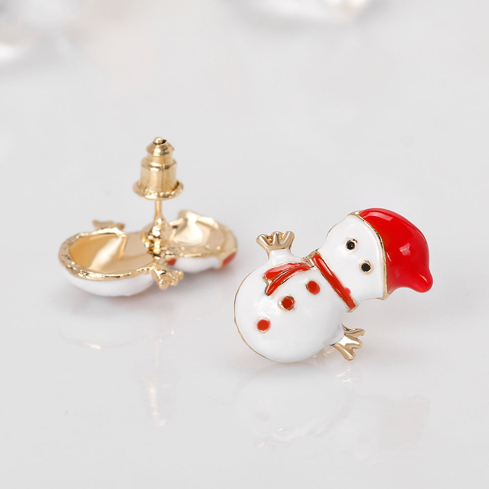 Snowman Christmas Earrings