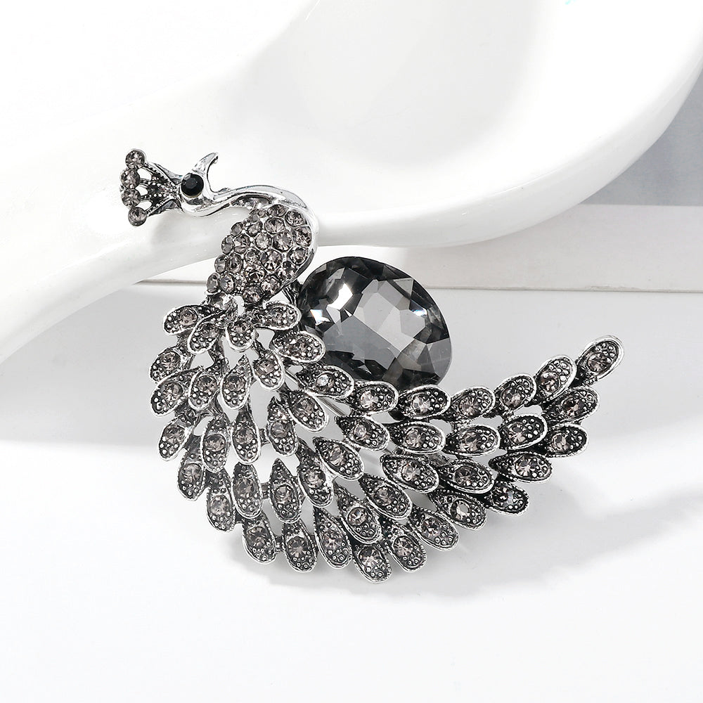 Flash Peacock Brooch