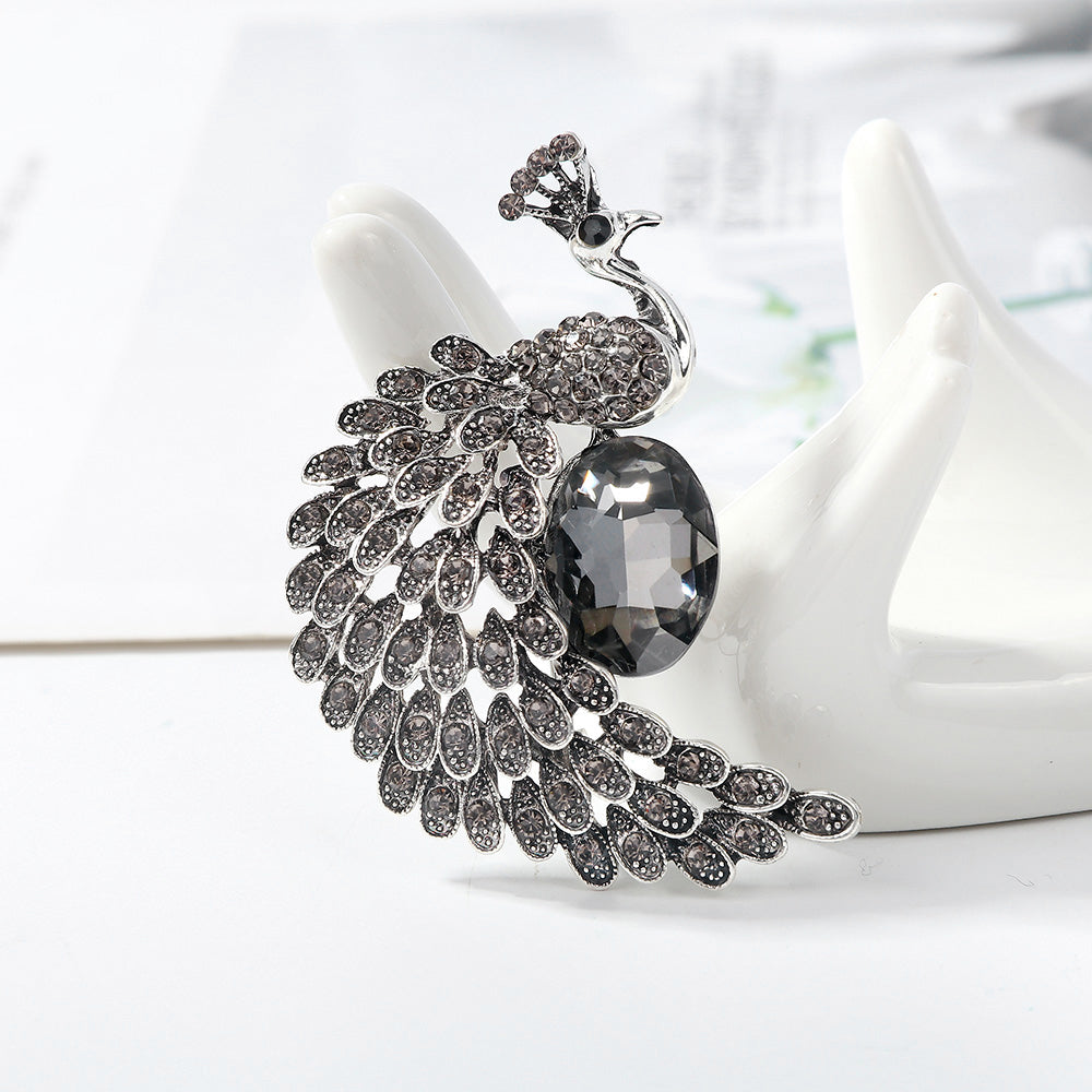 Flash Peacock Brooch