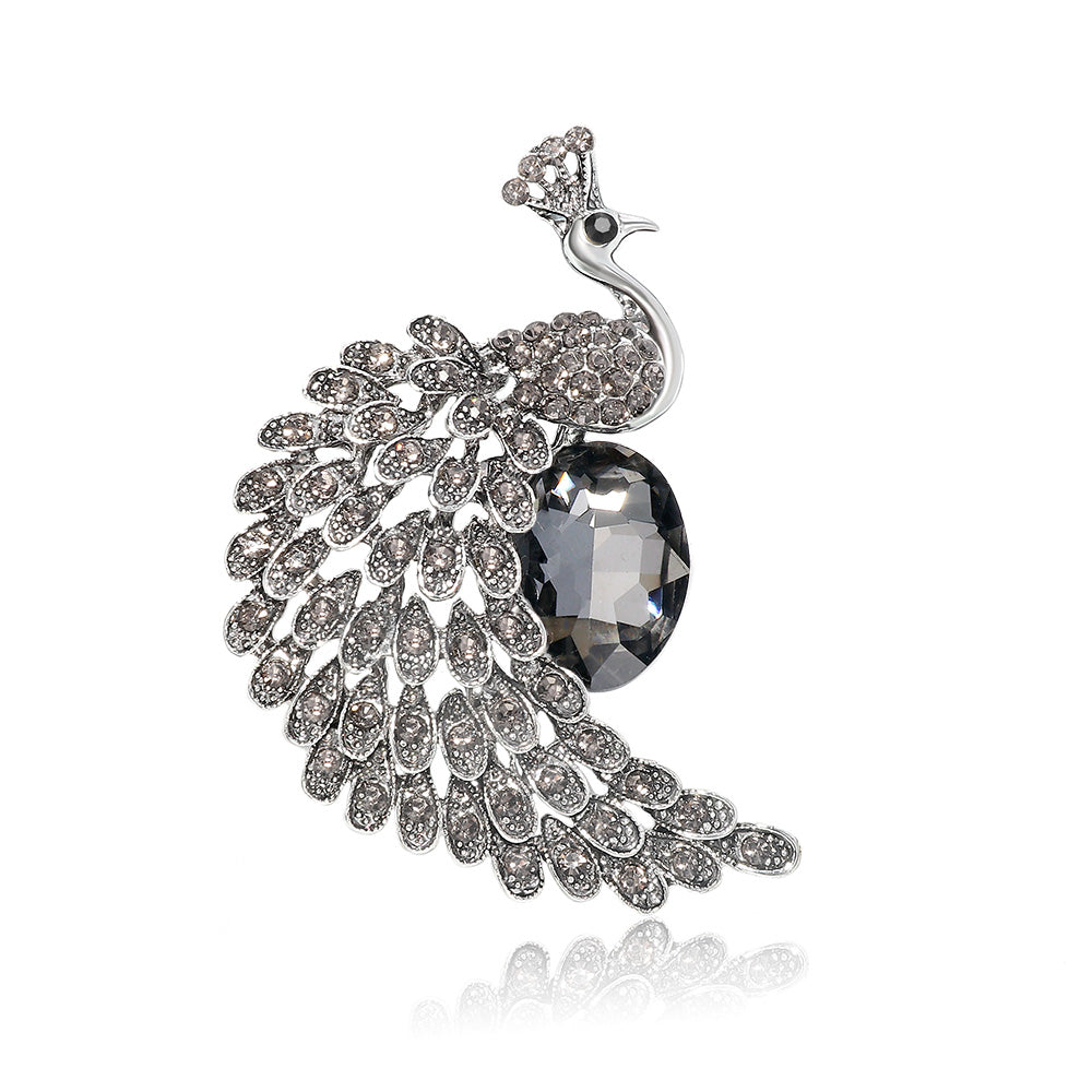 Flash Peacock Brooch
